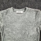 A. Byer Y2K Textured Tee Womens M Gray Polyester NWT - take2supply