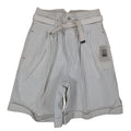 Lee Vintage 90s Striped Shorts Girls 14 White Blue Cotton High Waist Deadstock - take2supply