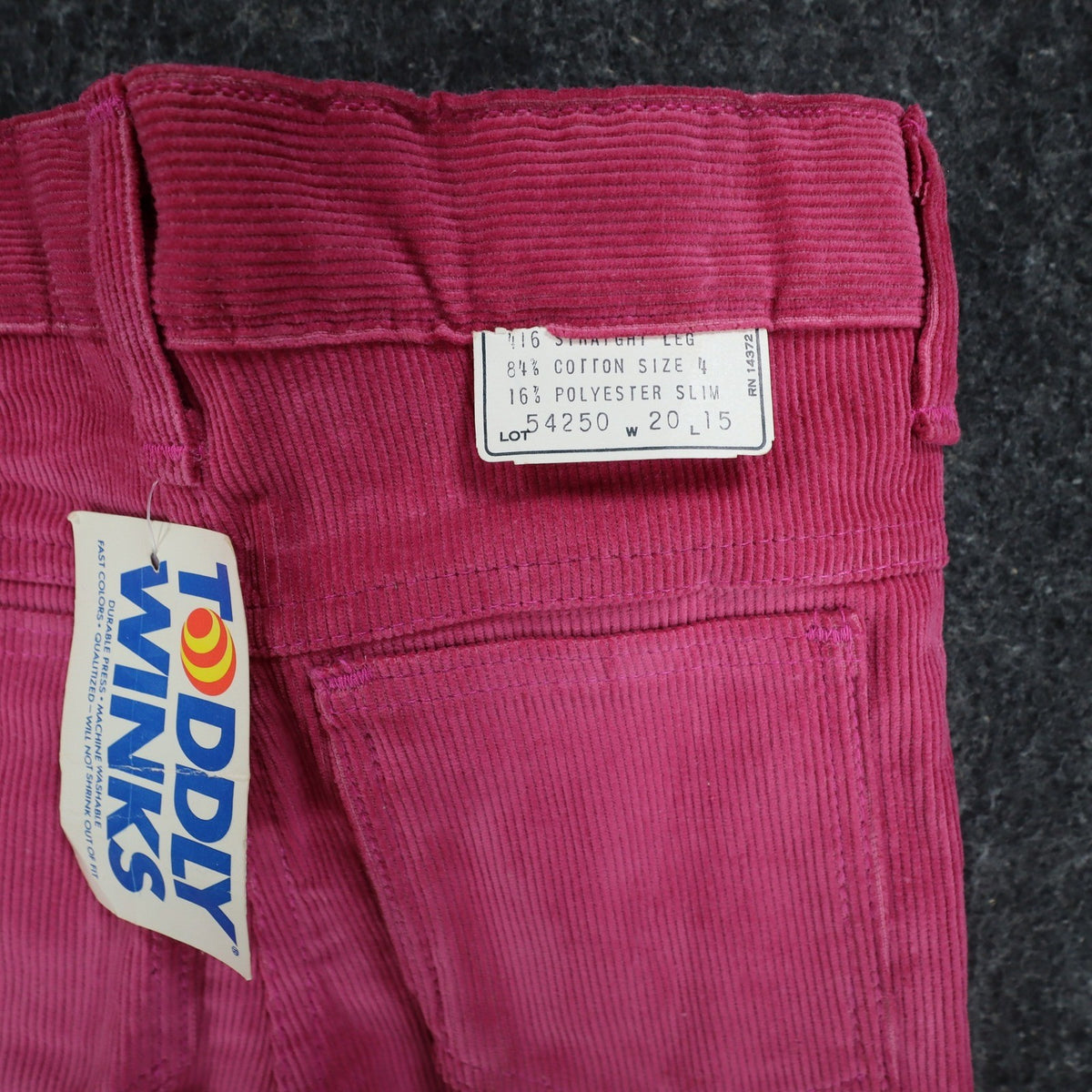 Toddly Winks Corduroy Pants Kids 4 Slim Pink Straight Leg USA Deadstock NWT - take2supply