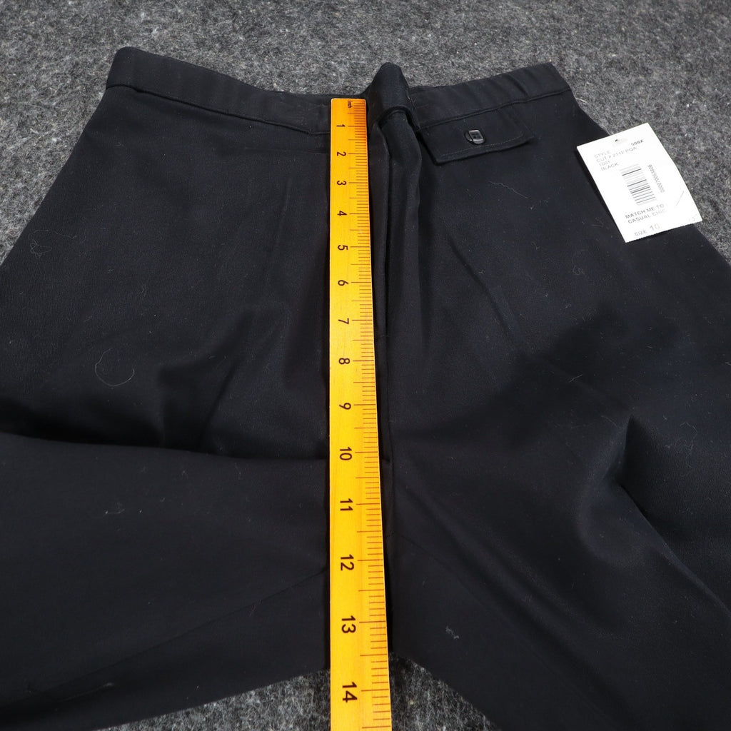 Company Collection Dress Pants Womens 10 Black Cotton Stretch Wide Leg Trousers - take2supply