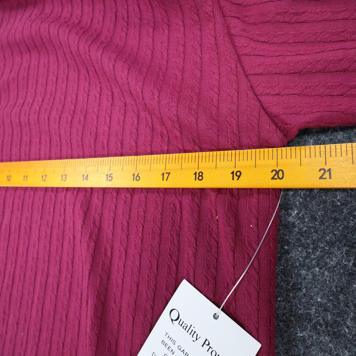 Jessica Roberts Turtleneck Top Womens Size S Vintage 90s Burgundy Cable Velvet - take2supply