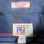 Salmon River Traders 90s Plaid Shirt Mens XL Blue Cotton Blend New C446 - take2supply