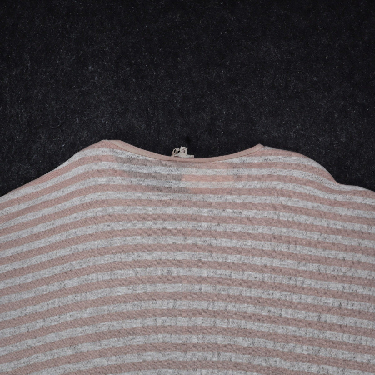 Hem & Thread Top Womens M/L Pink White Striped Oversized Knit Dolman Sleeve Tee - take2supply