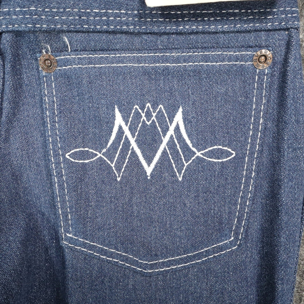 Maverick Straight Leg Jeans Boys 12 Regular Vintage 70s Blue Denim Deadstock USA - take2supply