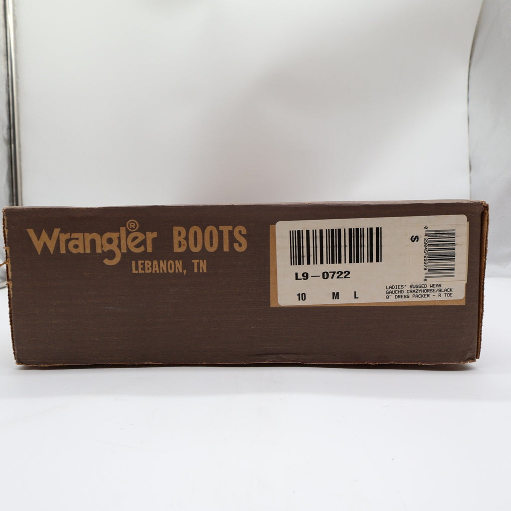 Wrangler Vintage 90s Packer Boots Womens 10 Brown Black Leather NWT USA Made - take2supply