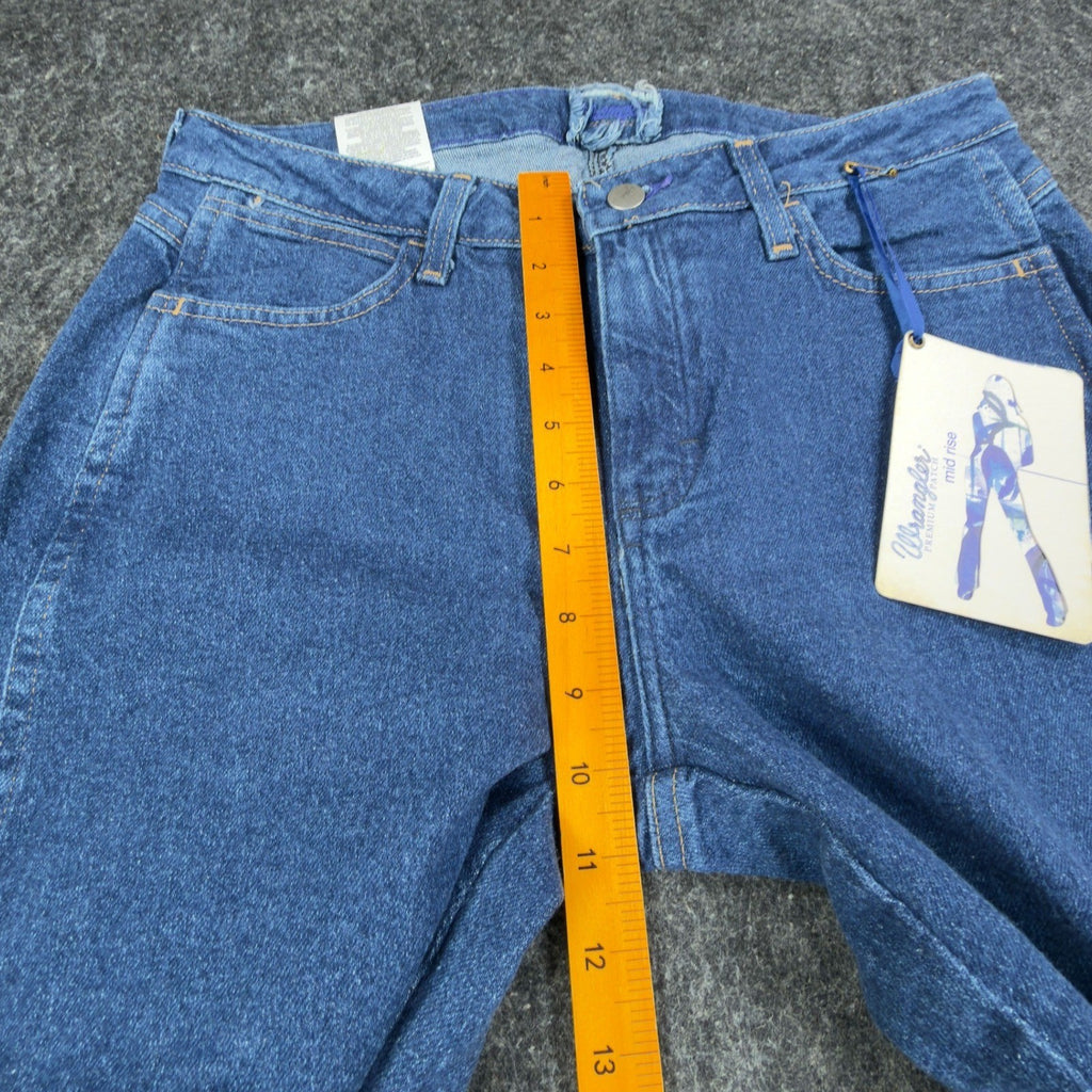 Wrangler Y2K Cowboy Cut Boot Cut Jeans Womens 9/10x32 Blue Denim NWT - take2supply
