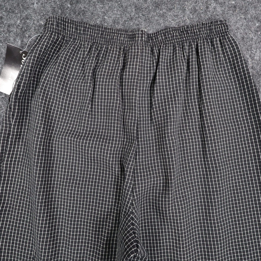 Southern Lady Pants Womens M Black White Windowpane Pull On NWT NOS - take2supply