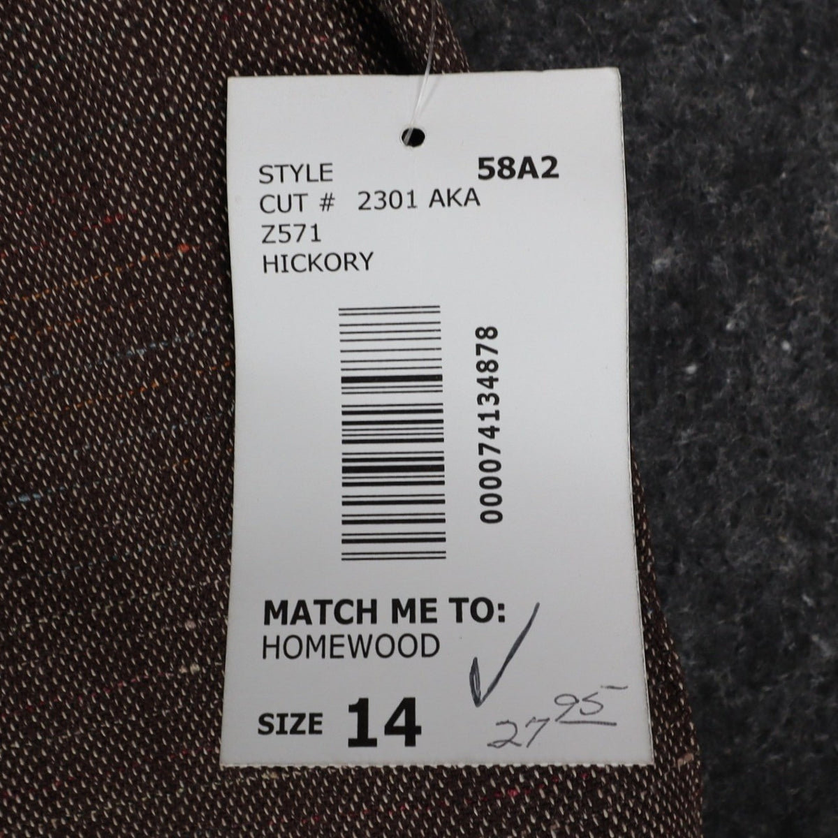 Southern Lady Pull On Pants Womens 14 Brown Hickory Elastic Waist Textured 58A2 - take2supply