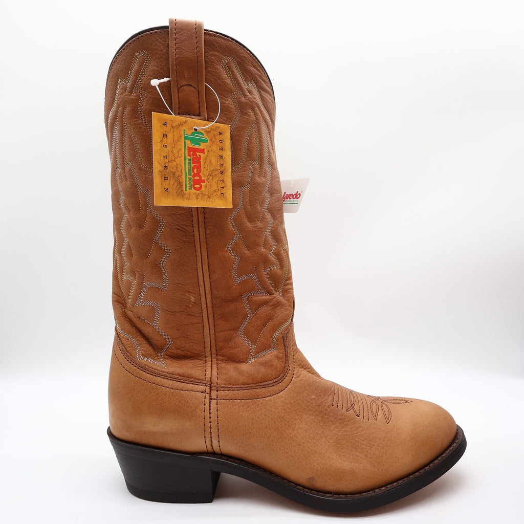 Laredo Western Cowboy Boots Mens 10 EW Leather Walnut Deertan 68372 NWT Box - take2supply