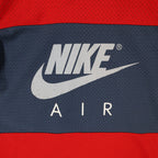 Nike Air T-Shirt Mens Medium Red Blue Polyester Mesh Athletic Colorblock Logo - take2supply