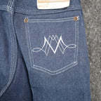 Maverick Jeans Boys 12 Slim 24x27 Vintage 70s Blue Cotton Poly Straight Leg USA - take2supply