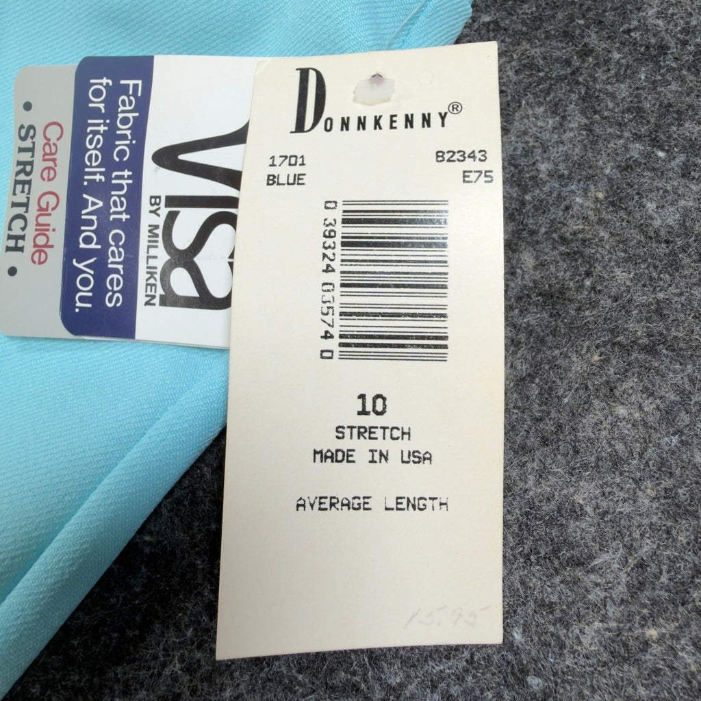 Donnkenny Vintage Pants Girls Size 10 Blue Straight Leg Stretch Made in USA NWT - take2supply