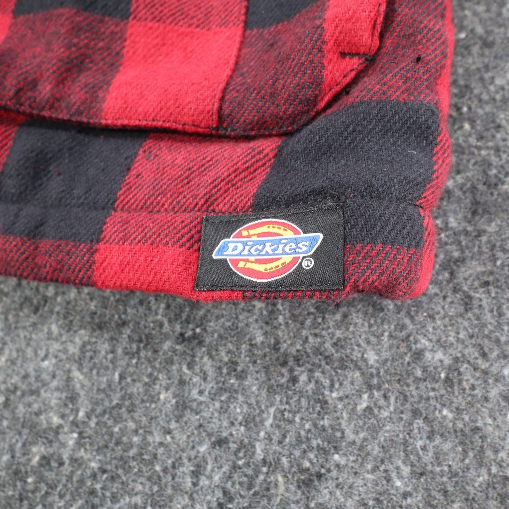 Dickies Rancher Jacket Mens Medium Red Black Buffalo Plaid Detachable Hood NWT - take2supply