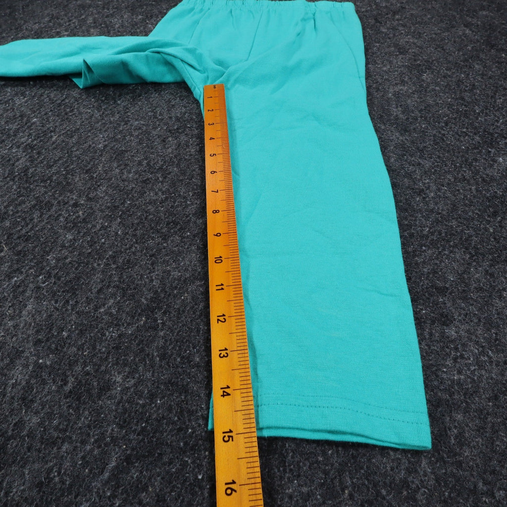 Hang Ten Leggings Medium Vintage 90s Teal Cotton Stretch Made in USA NWT - take2supply