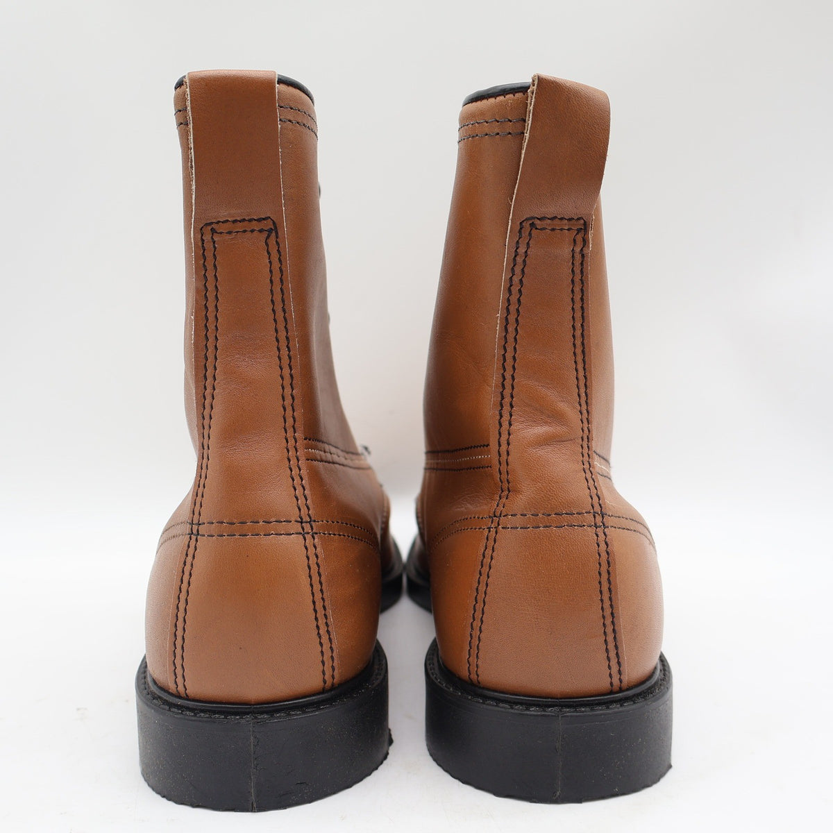 Walker Work Boots Mens 11 Vintage USA Leather Tan Brown Lace Up 8 Inch 709 NEW - take2supply