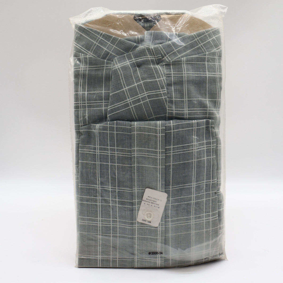 Mr Dee Cee Shirt Boys 10 Gray Green Plaid Long Sleeve Dagger Collar USA NWT - take2supply