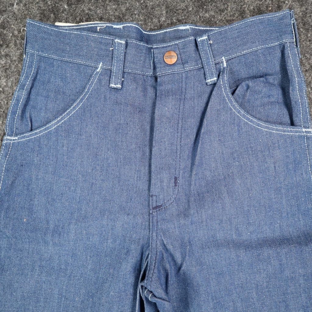 Vintage Young Maverick Jeans Boys 12 Regular Blue Flare White Stitch USA NWT - take2supply