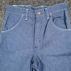 Vintage Young Maverick Jeans Boys 12 Regular Blue Flare White Stitch USA NWT - take2supply