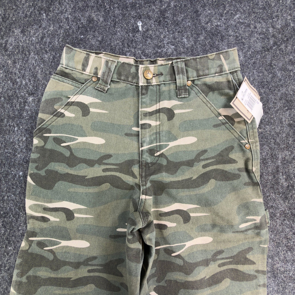 John Deere Carpenter Pants Boys 12 Y2K Camo Cotton Canvas Deadstock FA213CJD - take2supply