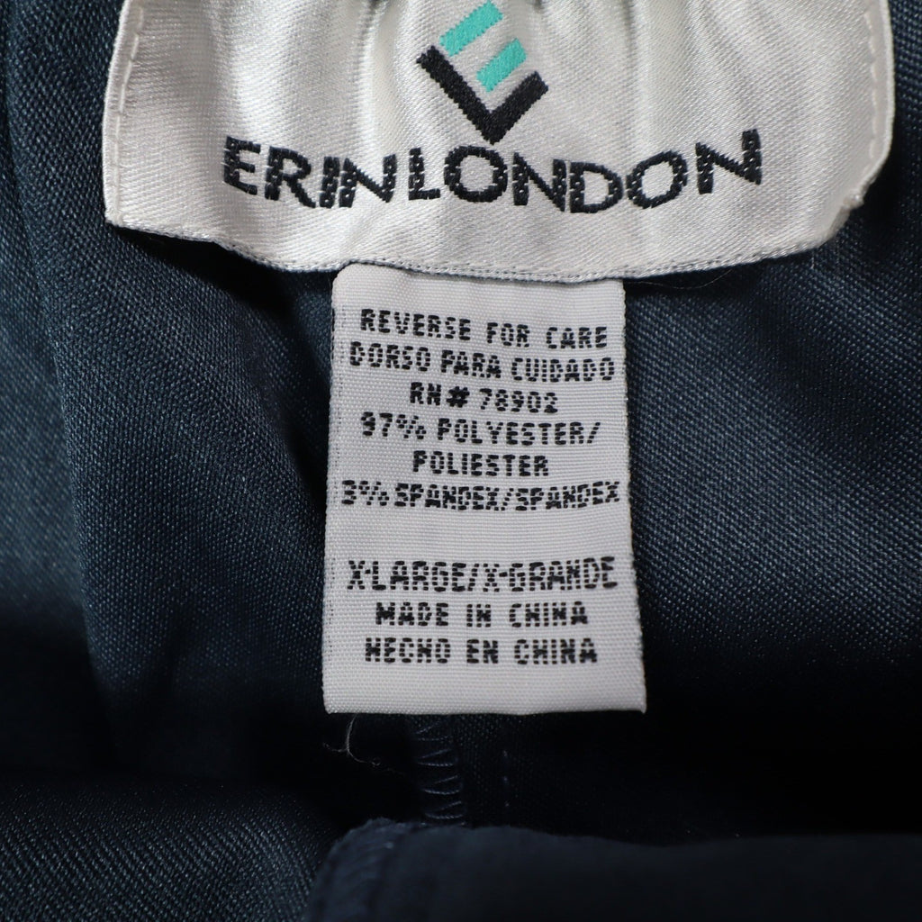 Erin London Corduroy Pants Womens XL Silverado Blue Pleated Straight Leg NWT - take2supply