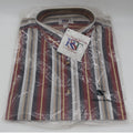 Salmon River Traders Shirt Mens XL NWT Striped Short Sleeve Button Front Red - take2supply