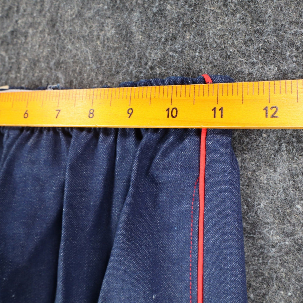 Young Maverick Vintage Girls 12 Blue Red Stripe Flare Jeans NWT - take2supply