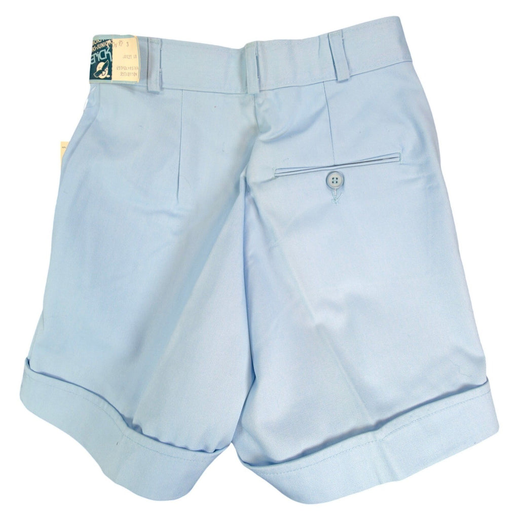 Maverick Shorts Womens 3 Sky Blue Poly Cotton High Waist Vintage 80s USA - take2supply