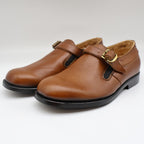 Young Explorers Lyons Monk Strap Shoes Boys 12.5 Vintage Deadstock Brown Leather - take2supply