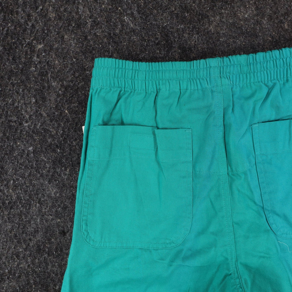 Jantzen Sport Shorts Mens S Vintage 90s Lagoon Green Cotton Braided Drawstring - take2supply