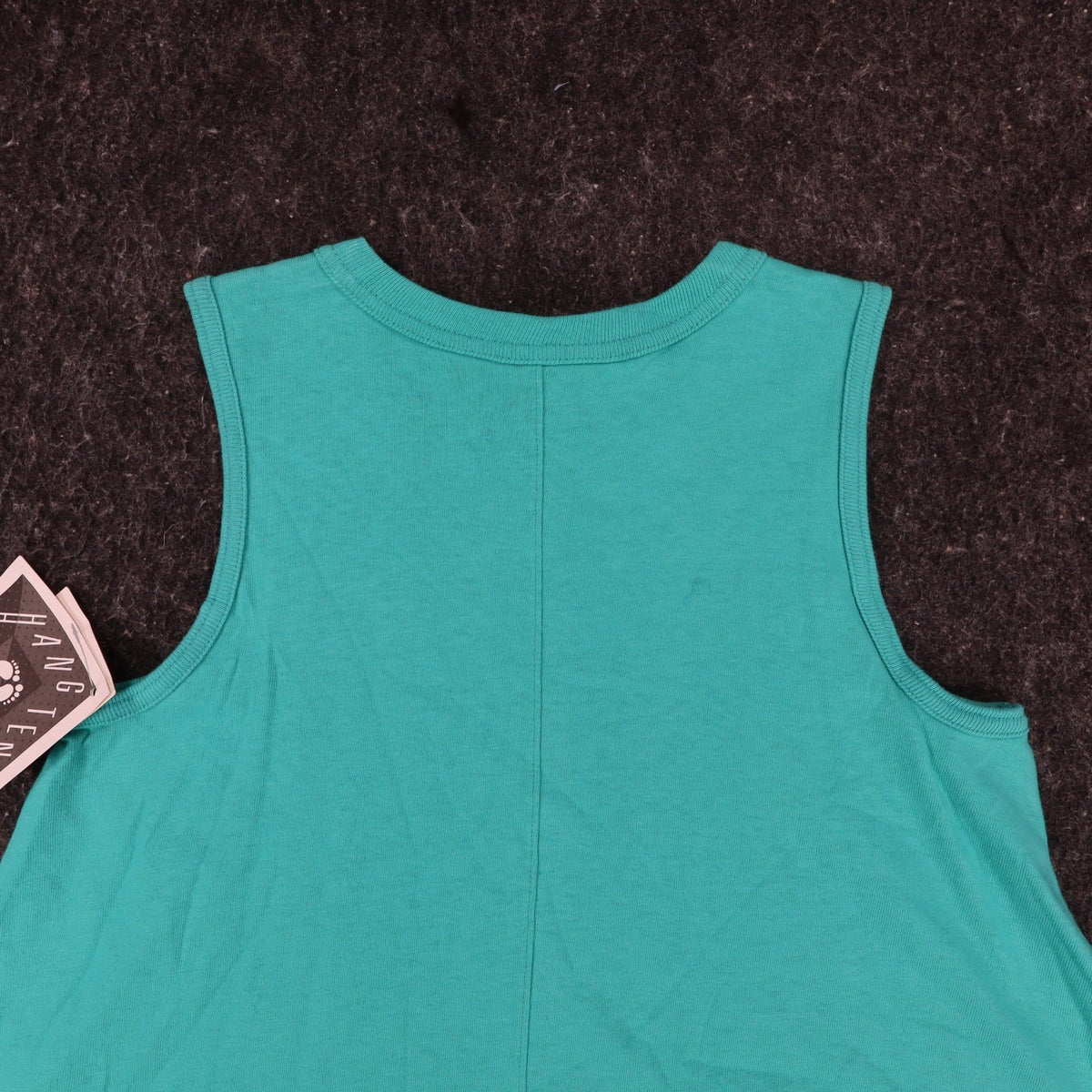 Hang Ten A-Line Tank Dress Medium Vintage 90s Teal Green Cotton Made in USA NWT - take2supply