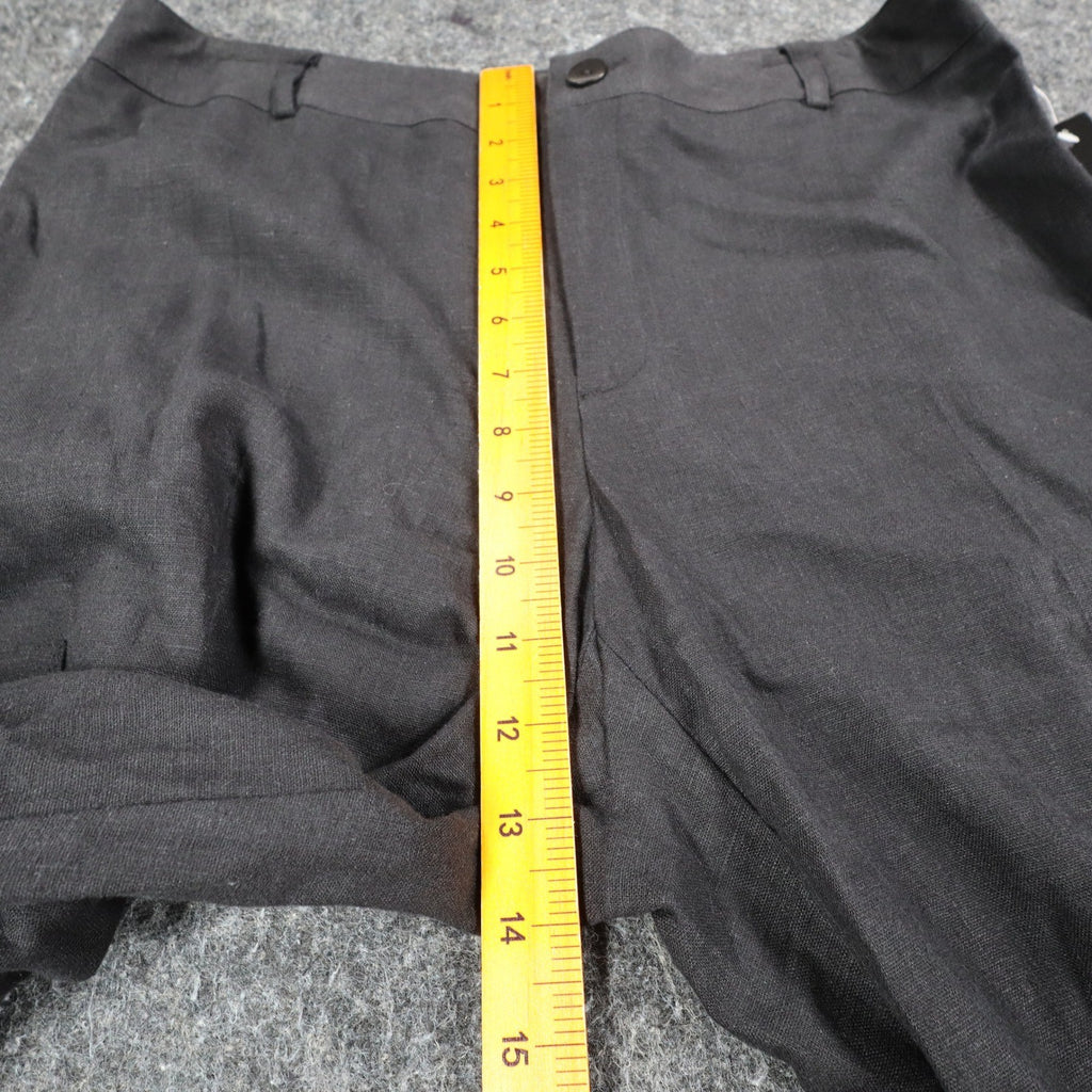 AGB Byer California Cargo Pants Womens 10 Y2K Black Linen Blend Utility Trousers - take2supply