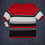 Company Collection Sweater Set Womens M Red Black Striped Cardigan Top USA NWT - take2supply
