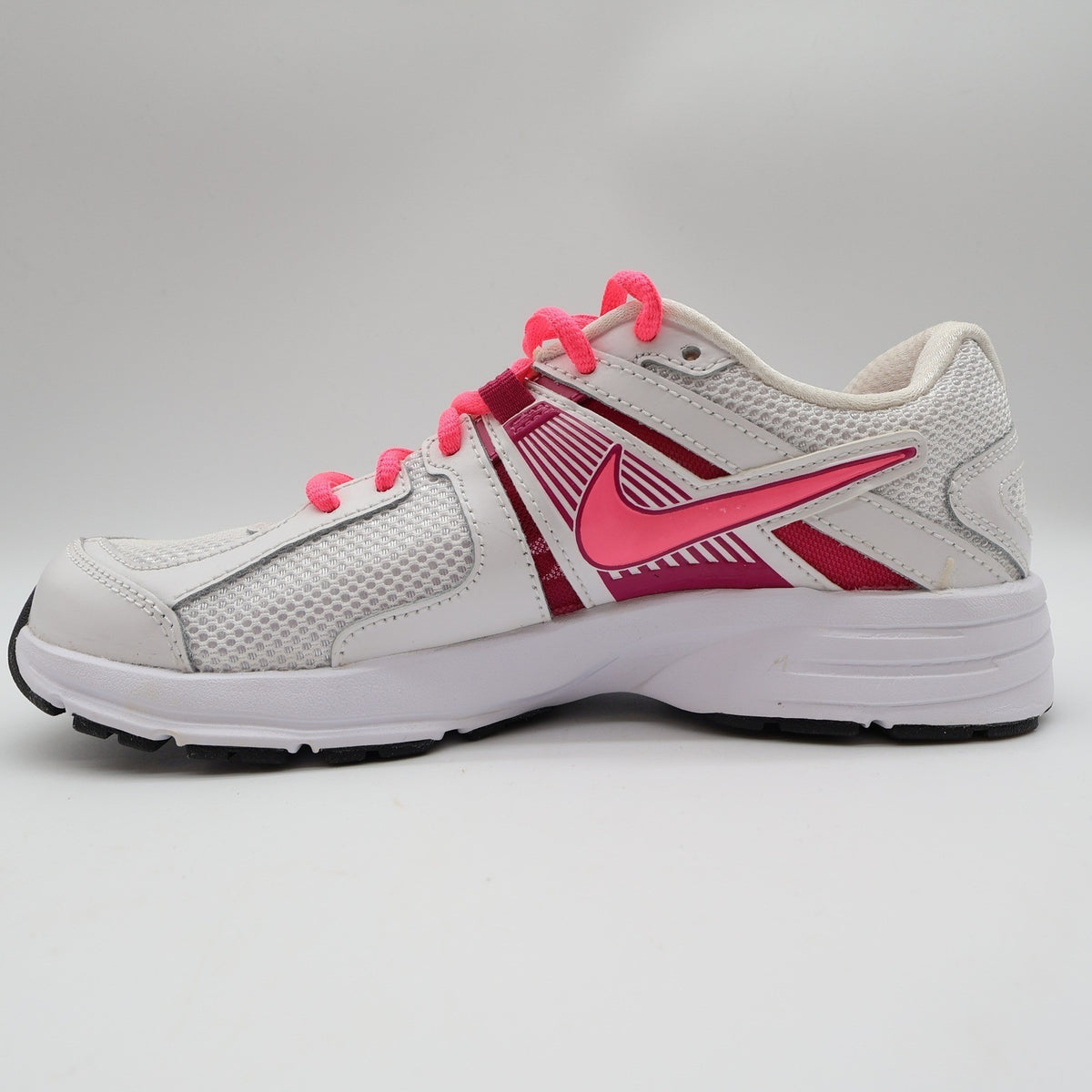 Nike Dart 10 Womens 7.5 Running Shoes White Pink Metallic Silver 580427-100 - take2supply