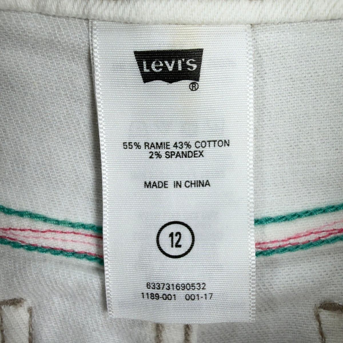 Levi's Y2K Bermuda Shorts Girls 12 White Denim NWT Deadstock - take2supply