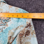 Company Collection Shirt Jacket Womens 8 Y2K Aqua Blue Paisley Floral Textured - take2supply