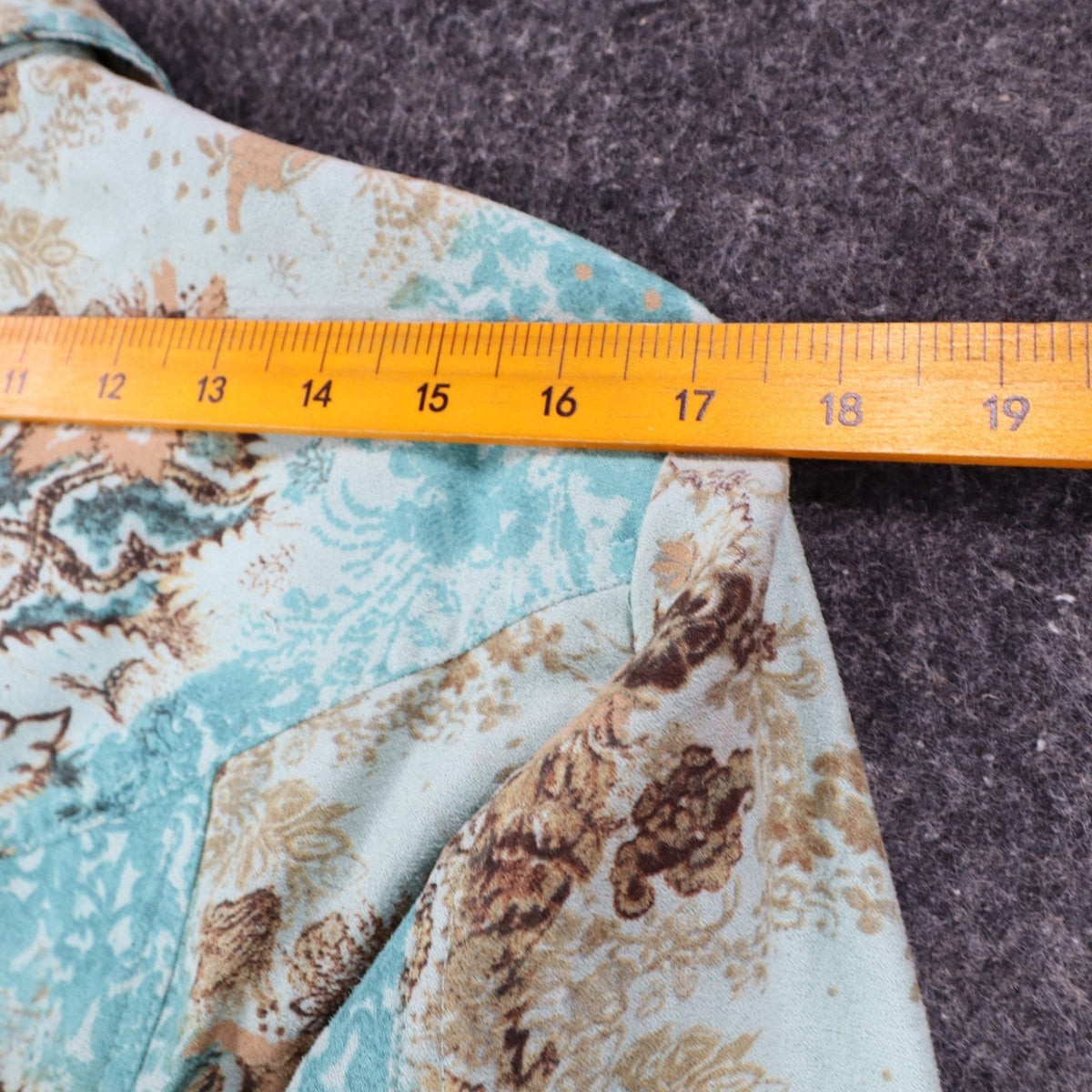 Company Collection Shirt Jacket Womens 8 Y2K Aqua Blue Paisley Floral Textured - take2supply