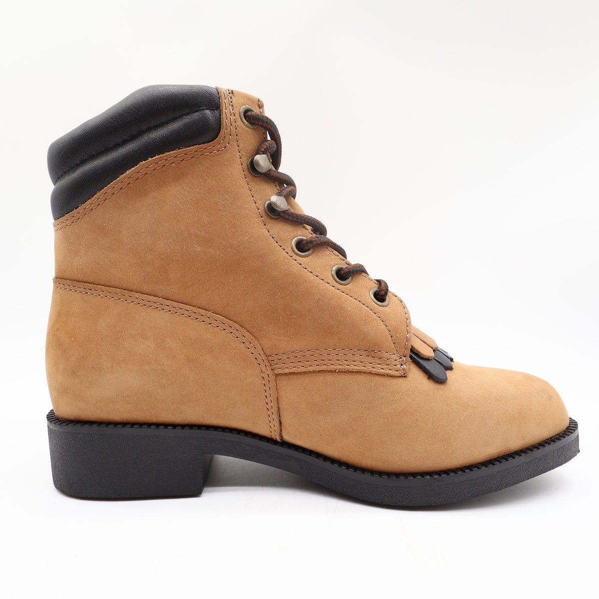 Laredo Y2K Kiltie Western Boots Women 7 Tan Leather New - take2supply