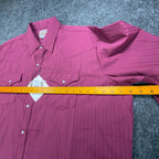 ELY CATTLEMAN Modern Western Shirt Mens XXL Burgundy Pearl Snap NWT - take2supply