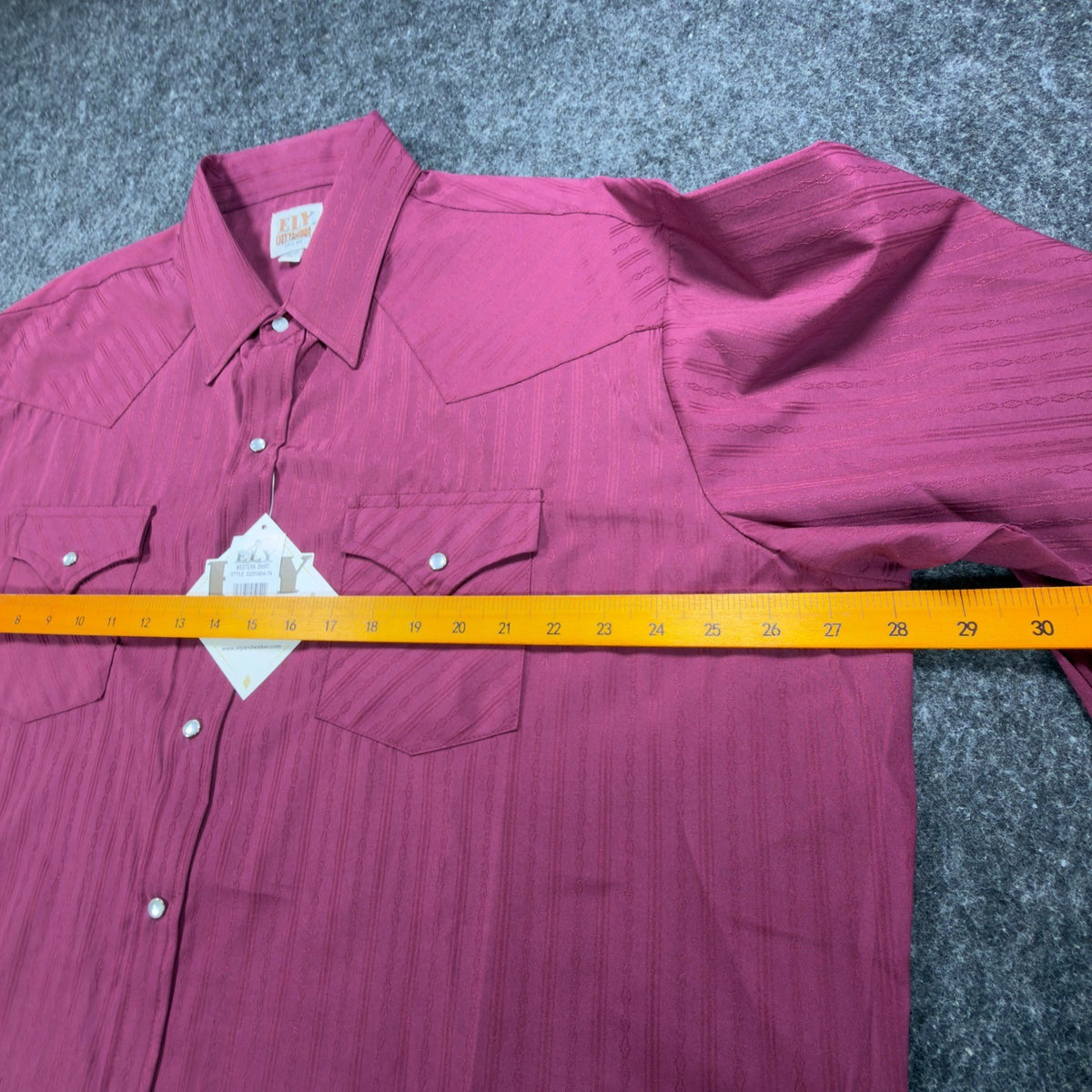 ELY CATTLEMAN Modern Western Shirt Mens XXL Burgundy Pearl Snap NWT - take2supply