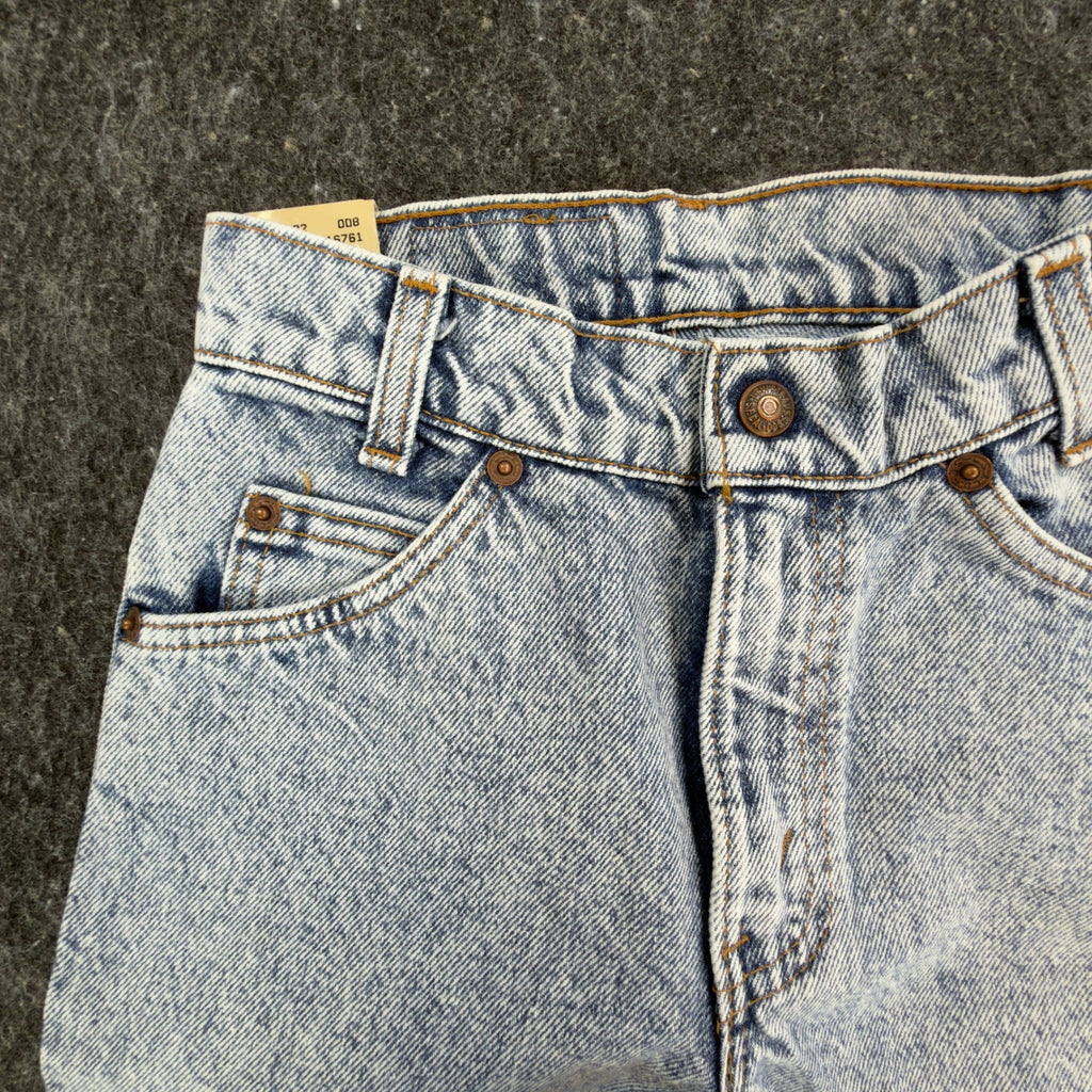 Levis 550 Jeans Boys 11 Slim Vintage 90s Light Acid Wash Denim Made in USA NWT - take2supply