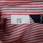Dee Cee Striped Button Down Shirt Womens 7/8 Vintage Red White Short Sleeve USA - take2supply