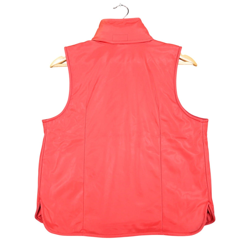 Selene Sport Puffer Vest Mens Medium Vintage 90s Red Fleece Lined Vinyl C1096 - take2supply