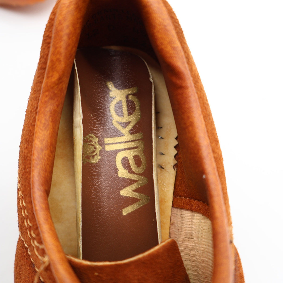 Walker Oxford Sneakers Kids 12 D Vintage 70s Rust Suede Platform Made in USA - take2supply