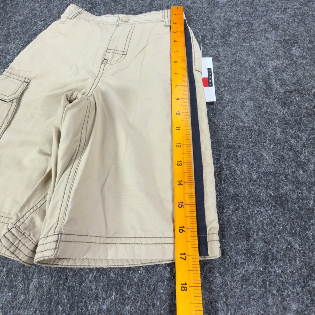 Tommy Hilfiger Y2K Cargo Shorts Boys 7 Tan Cotton Nylon NWT - take2supply
