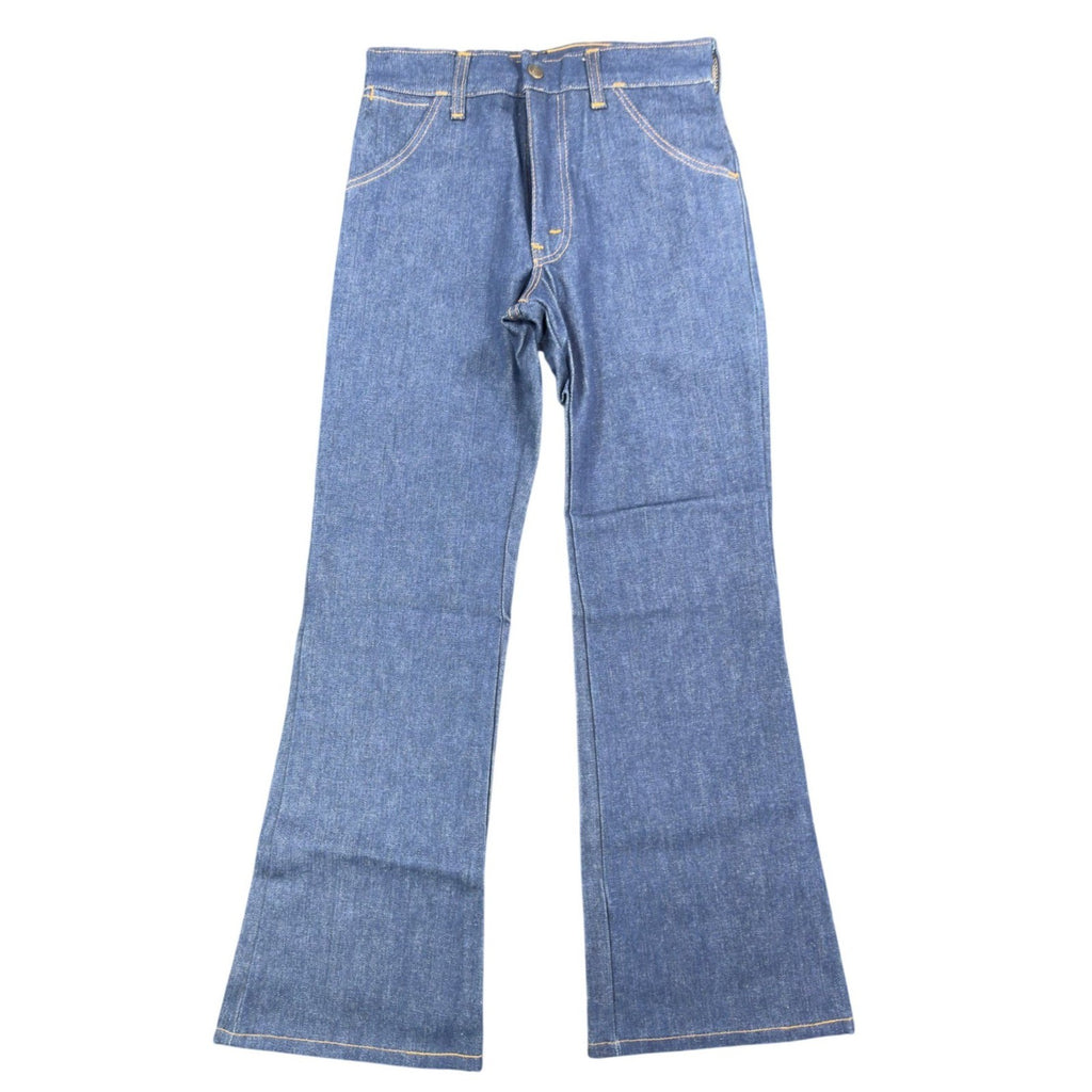 Key Vintage 70s Flare Jeans Boys 16 Reg W 27 L 29 Blue Cotton Deadstock NWT - take2supply