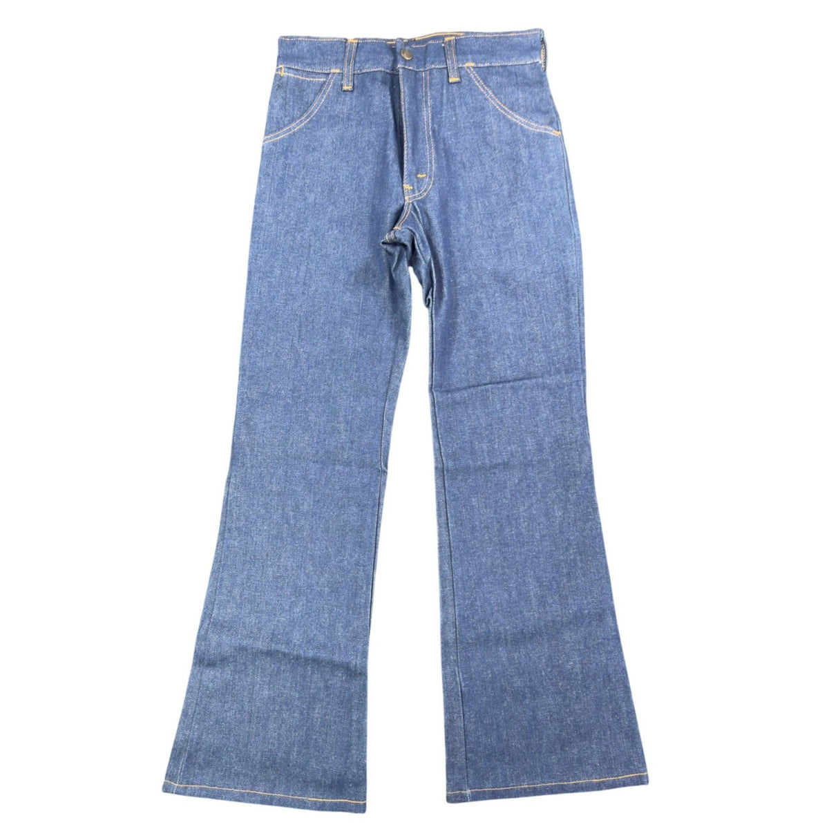 Key Vintage 70s Flare Jeans Boys 16 Reg W 27 L 29 Blue Cotton Deadstock NWT - take2supply