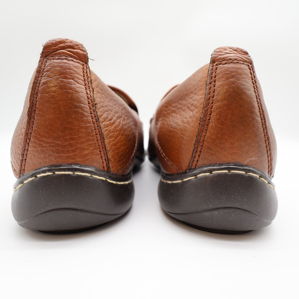 Hush Puppies GT Mens Size 9 Red Brown Leather Slip On Loafers H12466 Bounce - take2supply