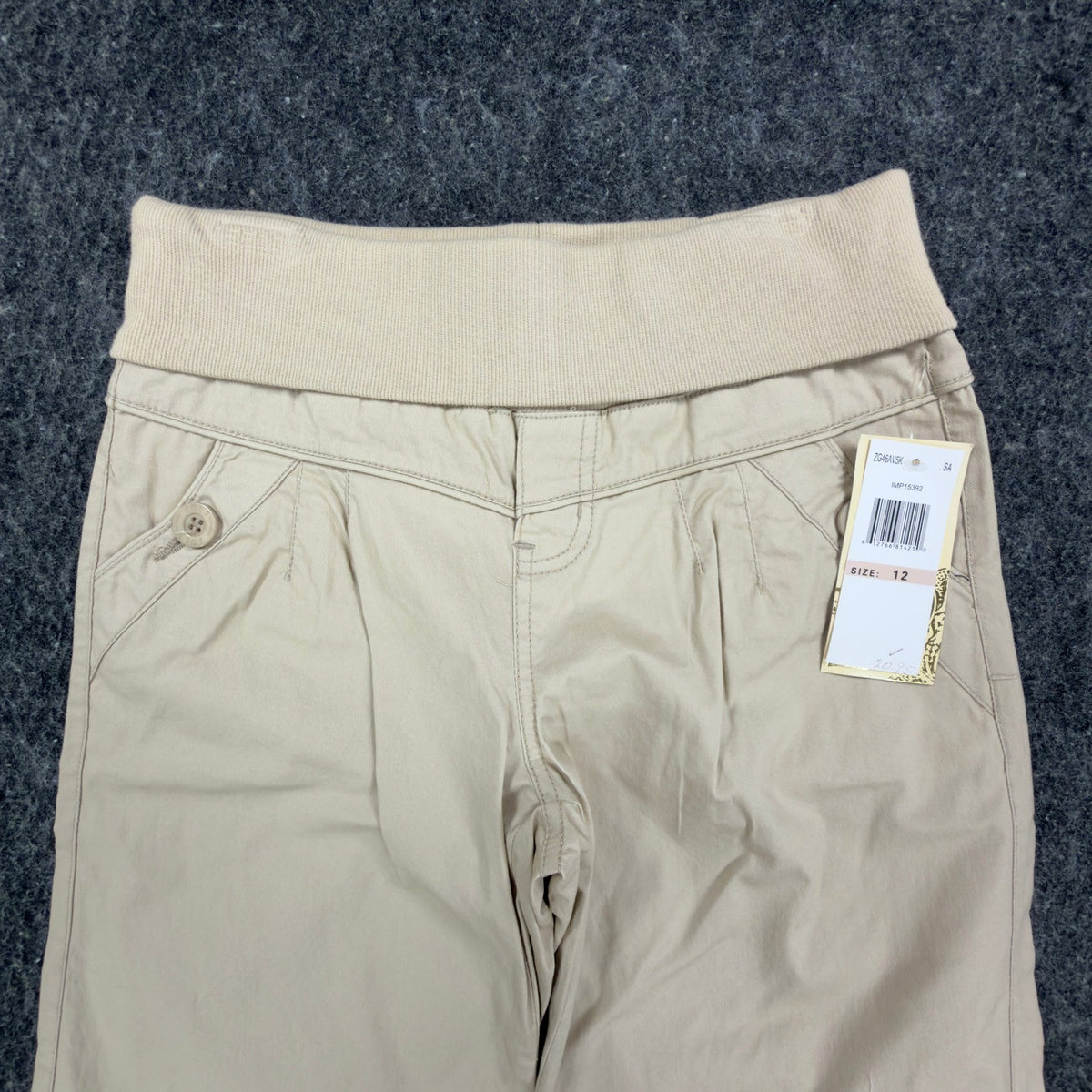 Jolt Y2K Bermuda Shorts Girls 12 Khaki Tan Cotton Stretch NWT New - take2supply