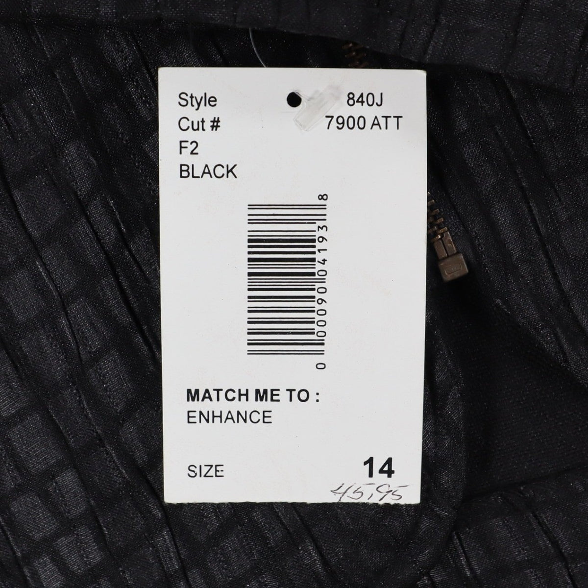 N Touch Zip Up Jacket Womens 14 Black Textured Crinkle Mock Neck New NWT - take2supply