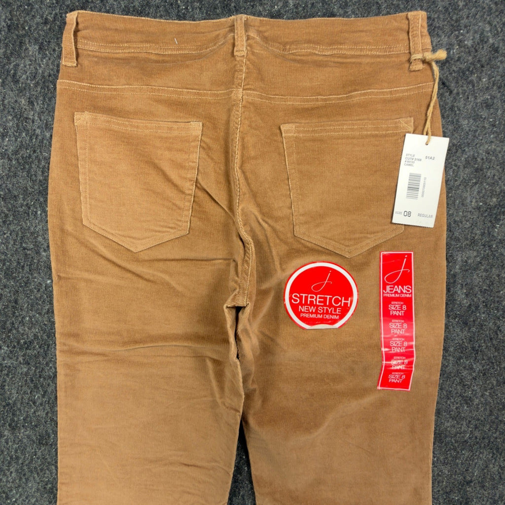 J. Jeans Corduroy Flare Pants Womens 8 Camel Tan Stretch Bootcut NWT C486 - take2supply